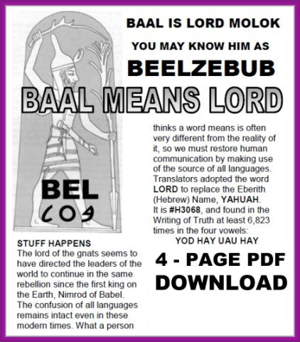 BAAL means LORD