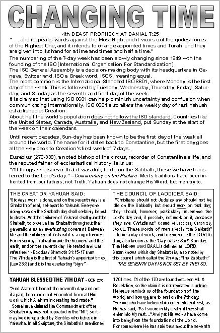 CHANGING TIME - 4th Beast Prophecy at Danial 7;25