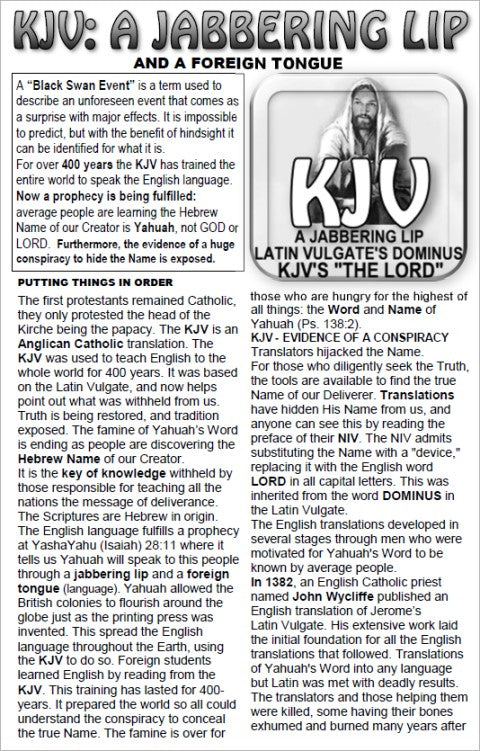 KJV: A JABBERING LIP - And A Foreign Tongue