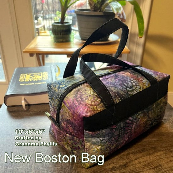 NEW BOSTON BAG - 10 X 6 X 6 WITH ZIPPER