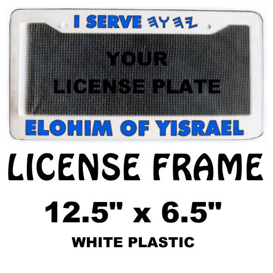 License Frame White