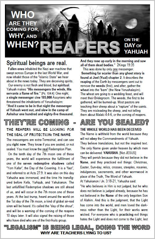 REAPERS - Who are they coming for? Why? When?